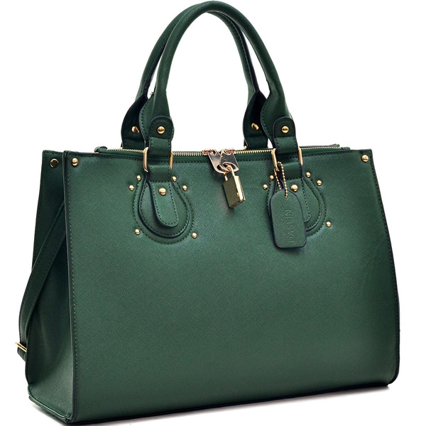 Shop Dasein Locking Magnetic Snap Satchel Briefcase Handbag - Free ...