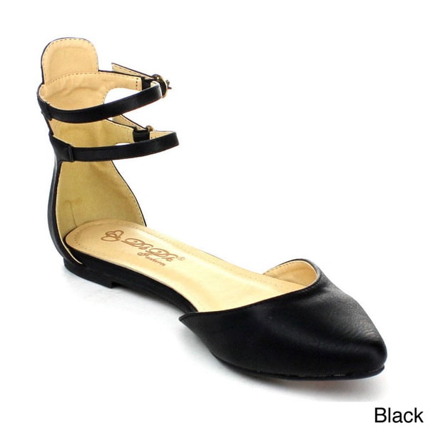 DBDK Women's Dembe Ankle Strap D'Orsay Flats Flats