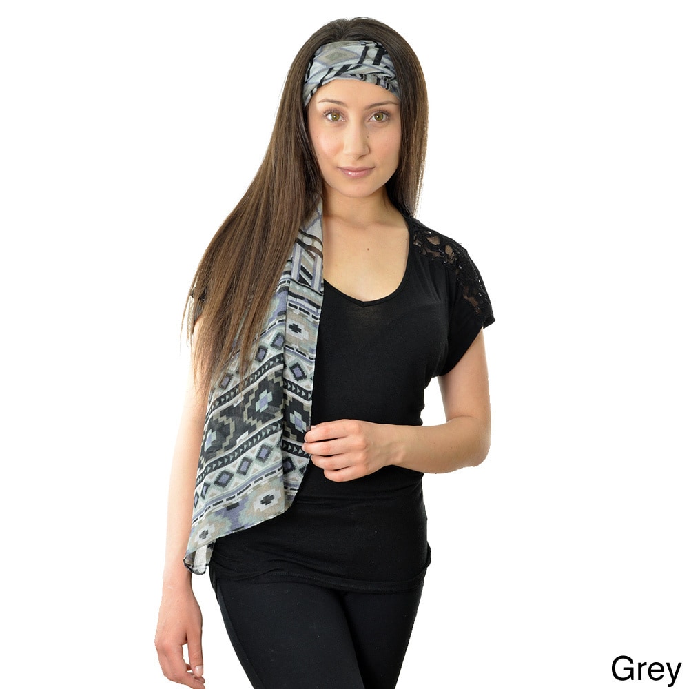 La77 Mayan Tribal Print Scarf