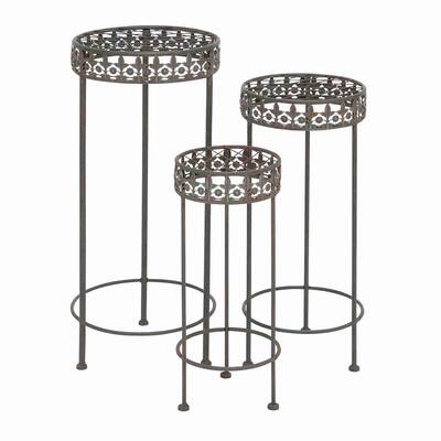 Round Plant Stand with Rubber Suction Cups (Set of 3)