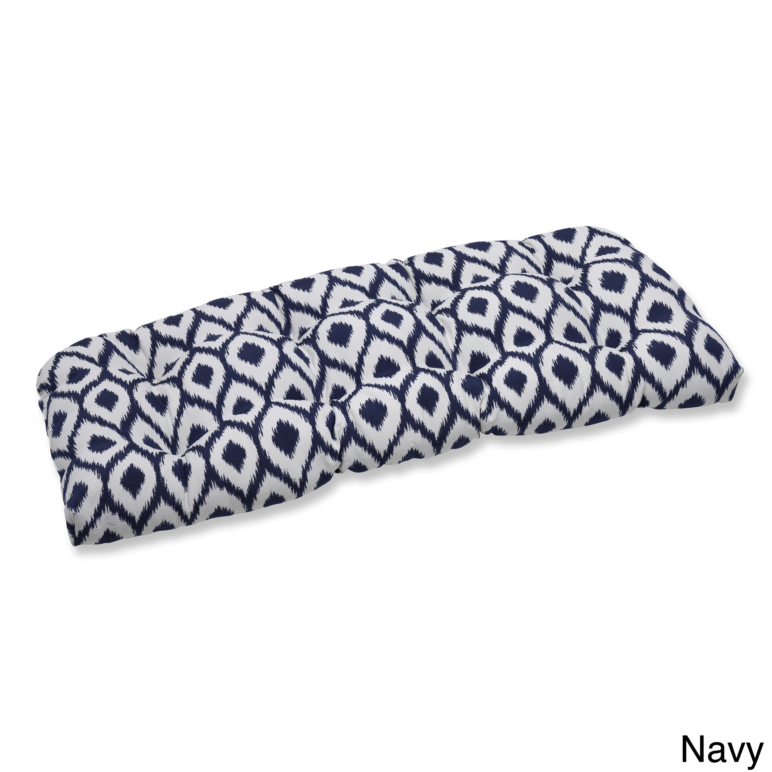 Pillow Perfect Wicker Loveseat Cushion With Bella dura Shivali Fabric