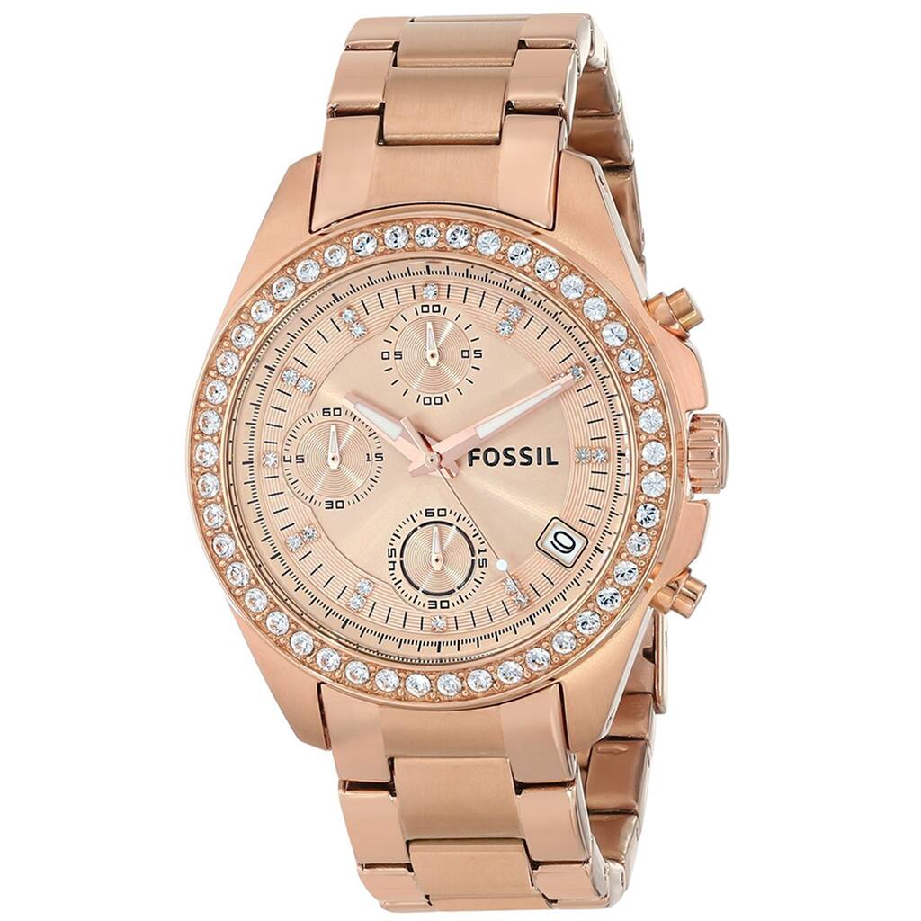 Fossil Women's ES3352 'Decker' Rose Goldtone Watch