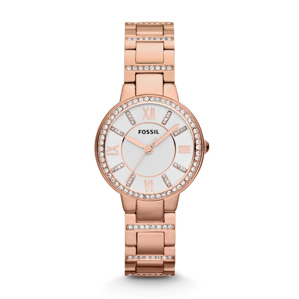 Fossil Women's ES3284 Virginia Rose Goldtone Watch - Free Shipping ...