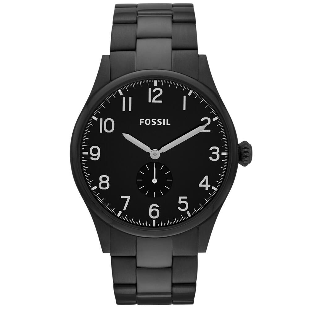 Fossil Men's FS4854 'The Agent' Black Stainless Steel Watch
