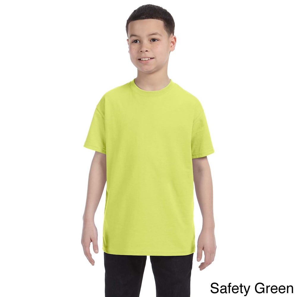 Jerzees Youth Boys Heavyweight Blend T shirt Green Size L (14 16)