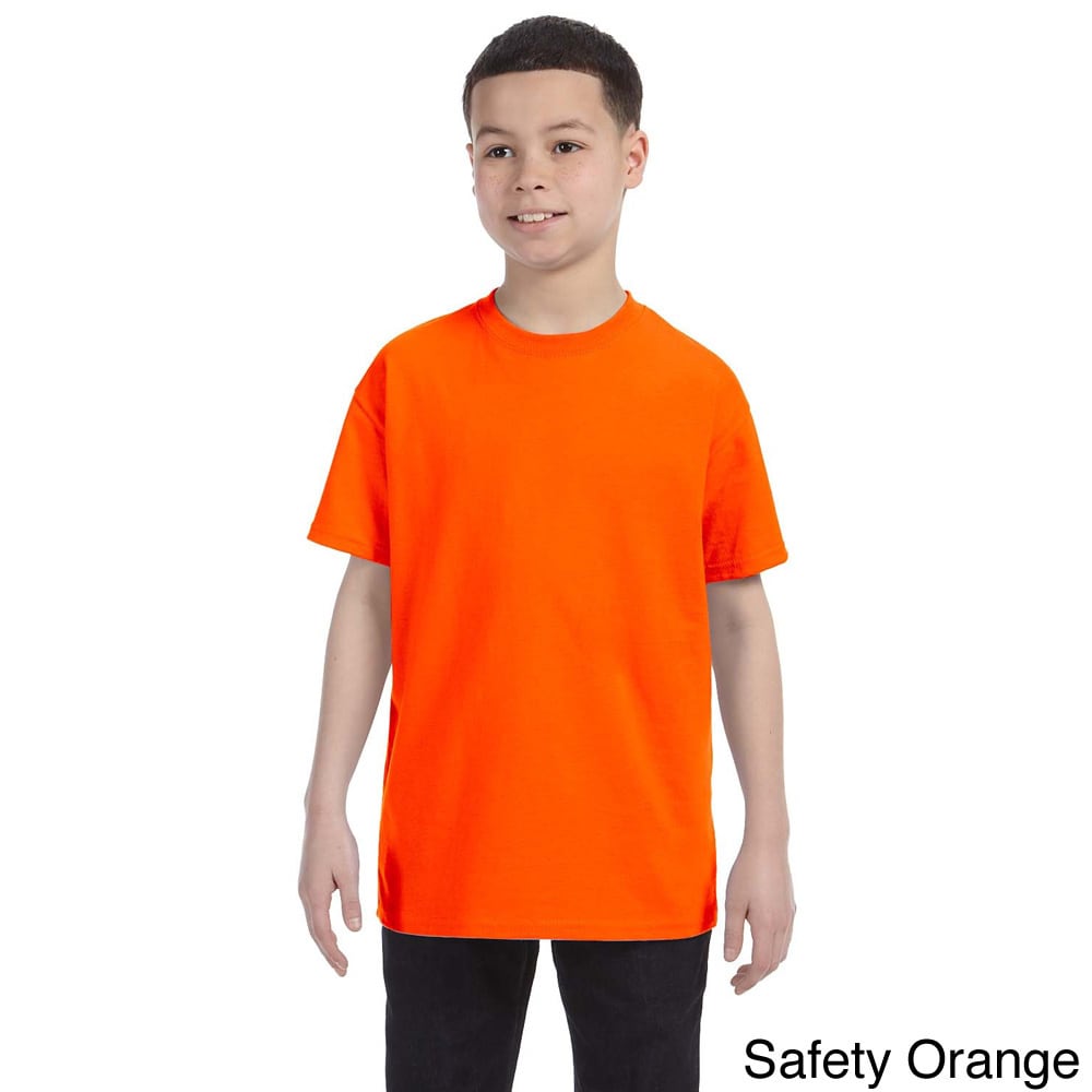 Jerzees Youth Boys Heavyweight Blend T shirt Orange Size L (14 16)