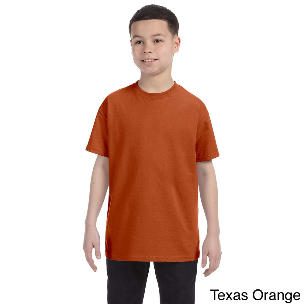 Jerzees Youth Boys Heavyweight Blend T shirt Orange Size L (14 16)