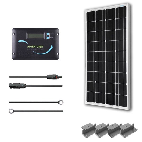 Shop Renogy 100 Watts 12 Volts Monocrystalline Solar Rv Kit Free Shipping Today Overstock 0554