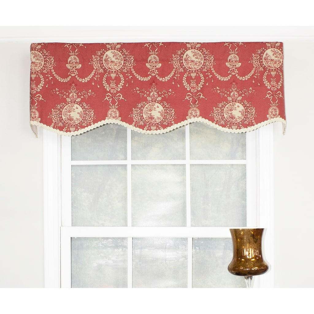 RLF Home Cameo Toile Provance 50" Window Valance