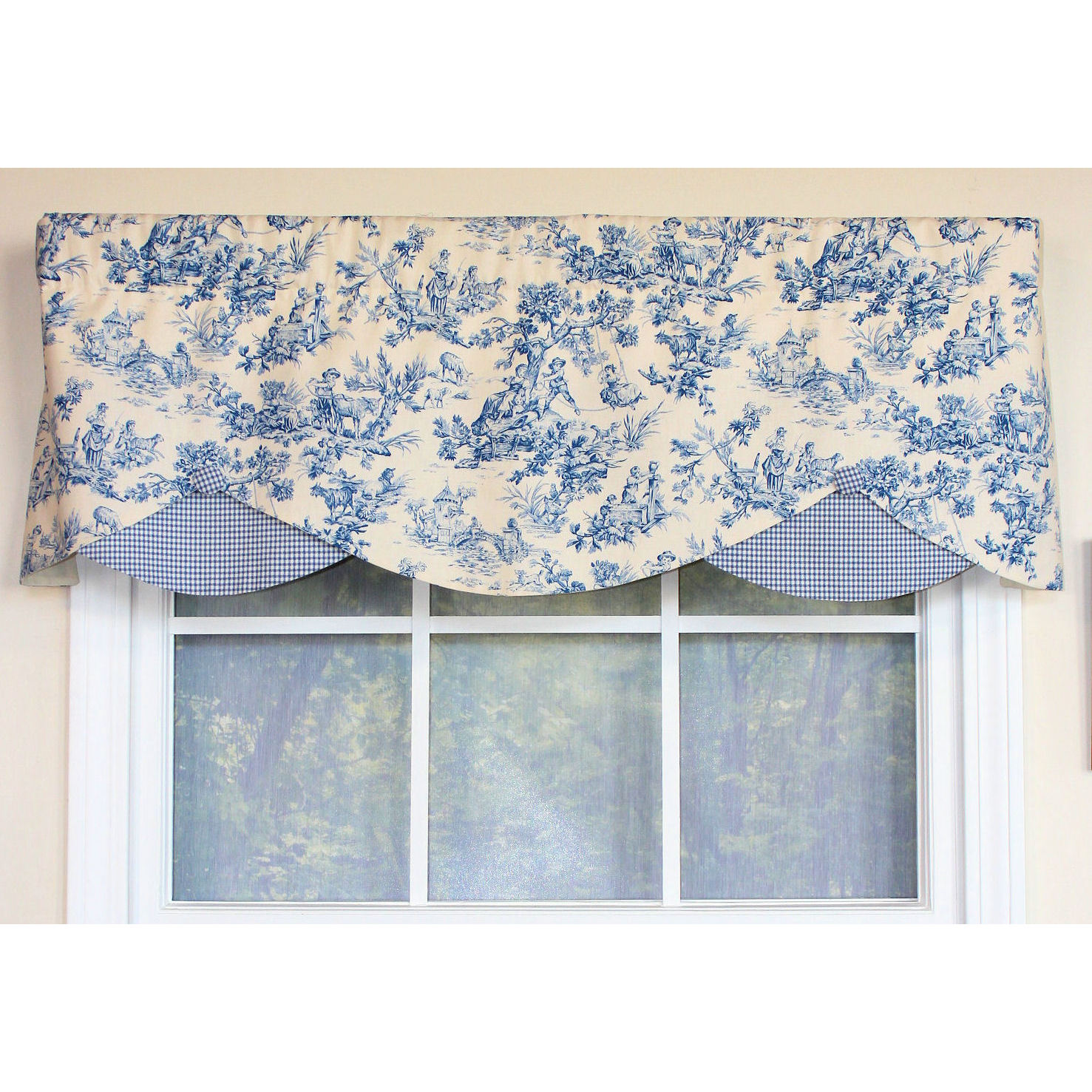 Country Fun Denim Petite Window Valance