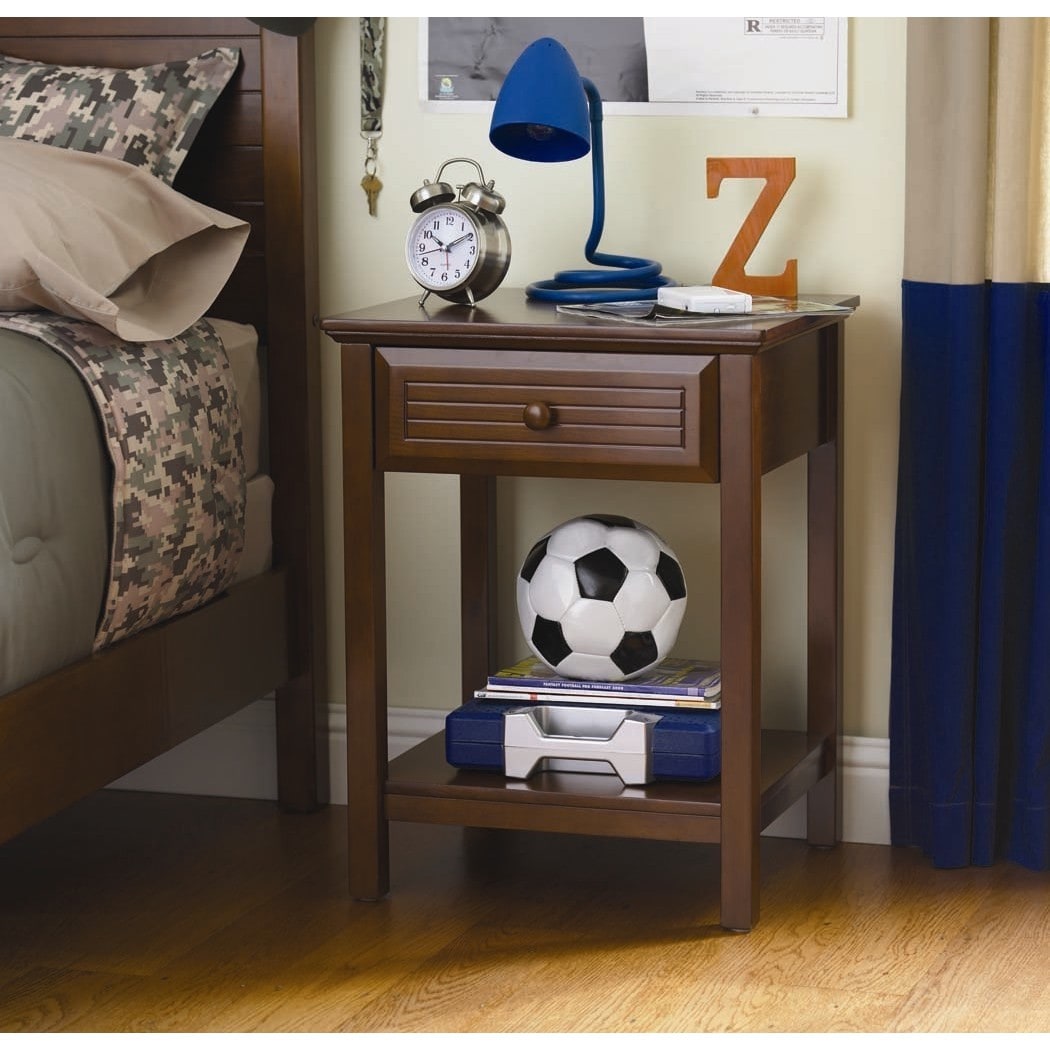 Kids Walnut 1 drawer Nightstand