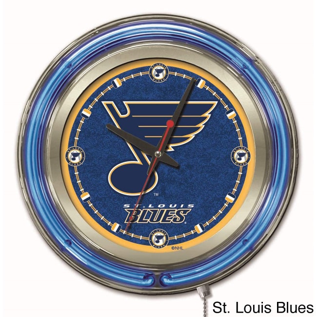 Holland Us Nhl Neon Logo Clock