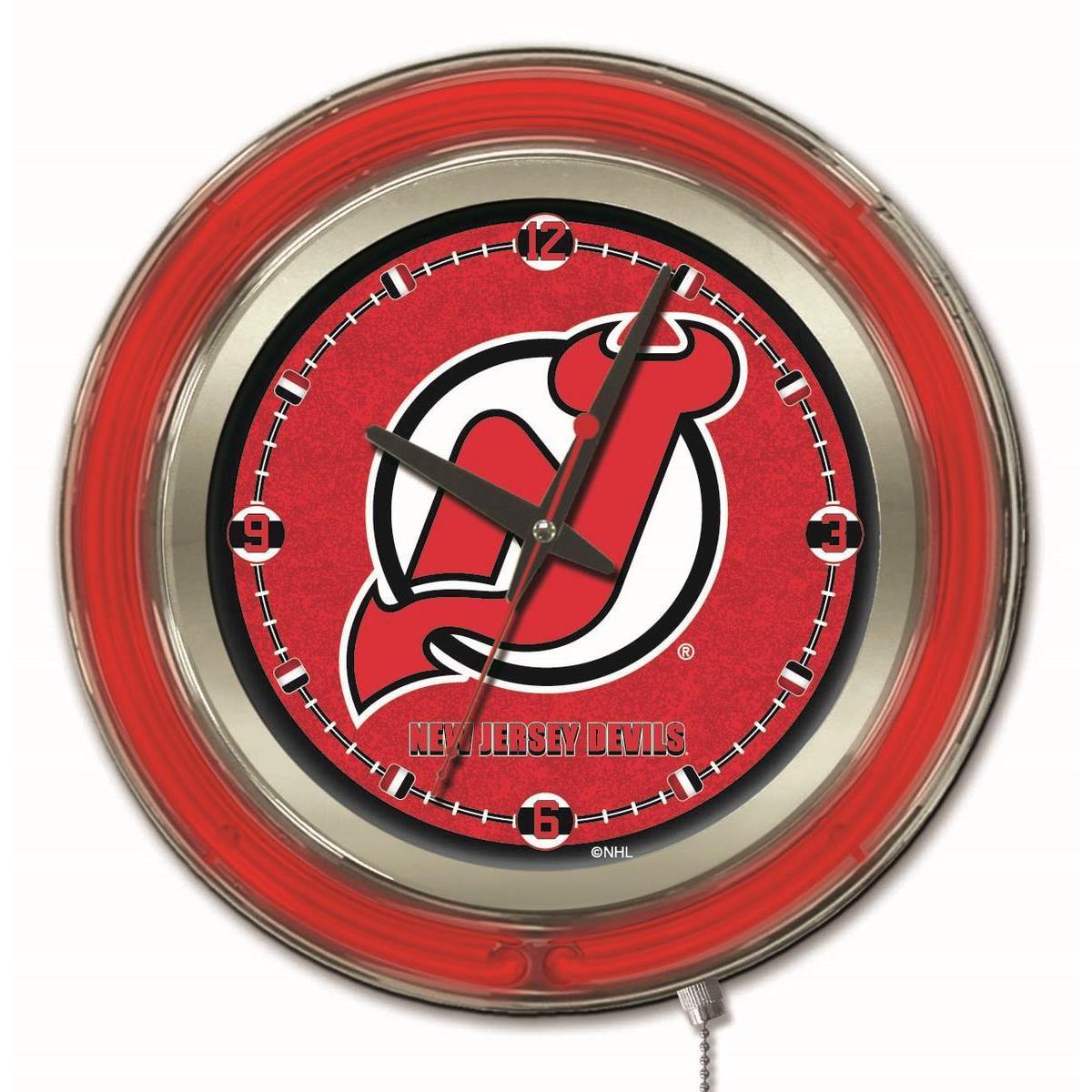 Holland Us Nhl Neon Logo Clocks