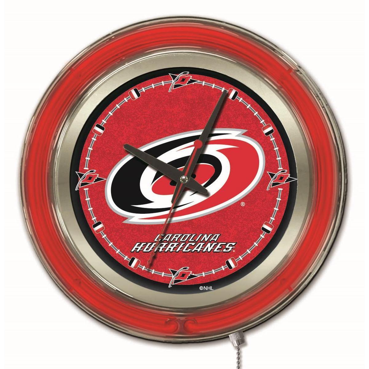 Holland Us Nhl Neon Logo Clocks