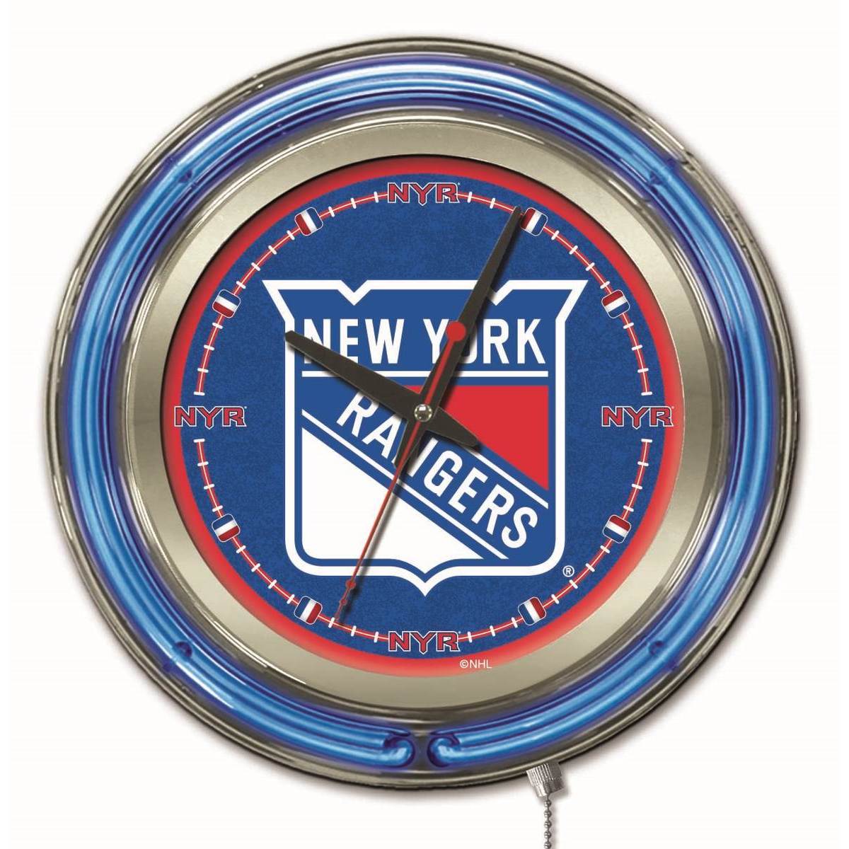 Holland Us Nhl Neon Logo Clocks