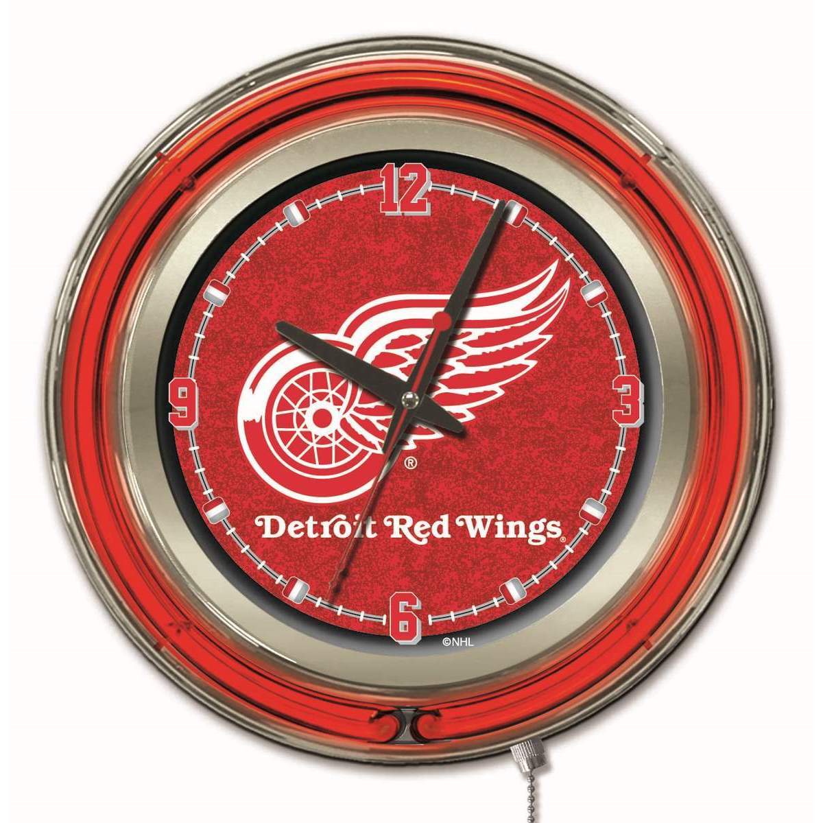 Holland Us Nhl Neon Logo Clocks