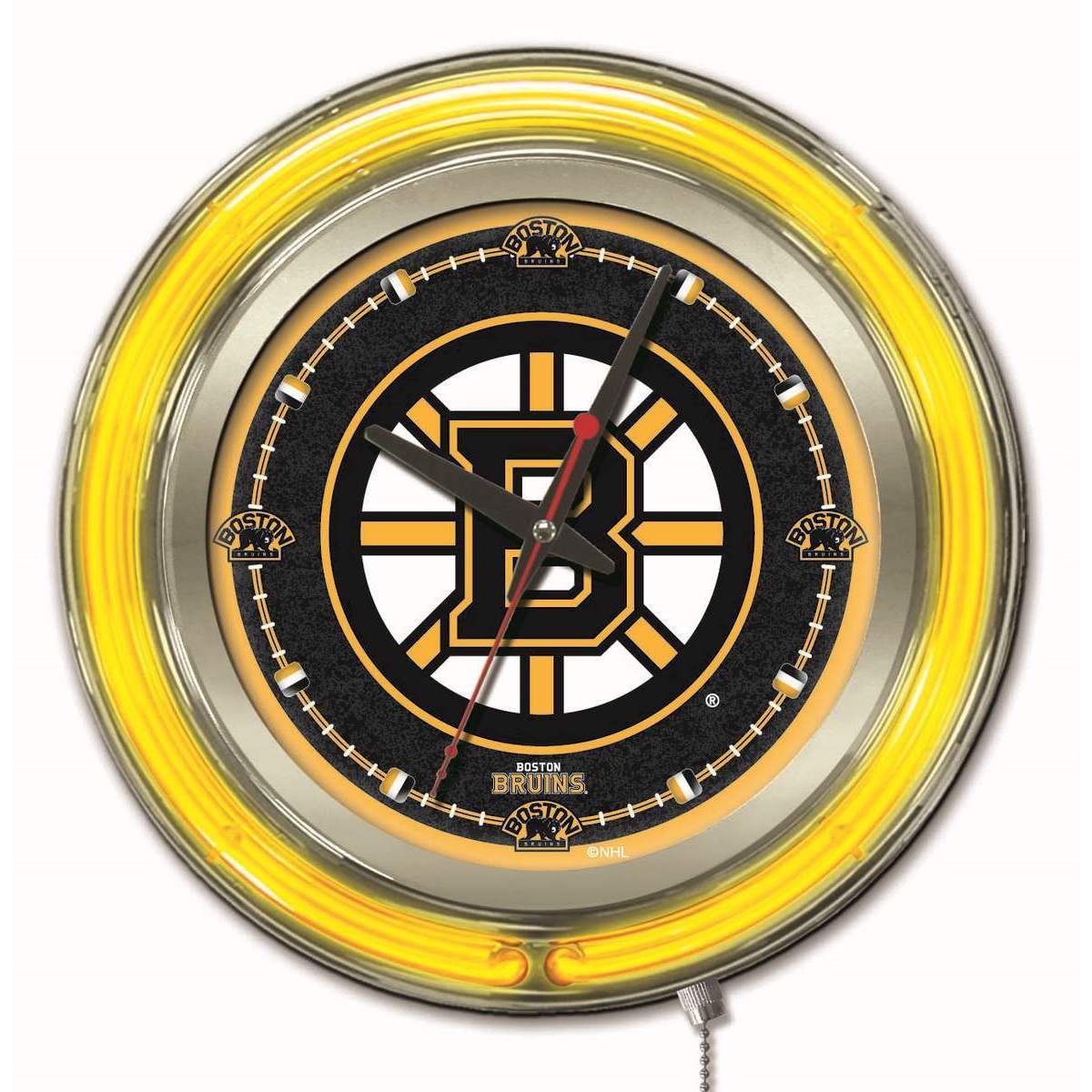 Holland Us Nhl Neon Logo Clocks