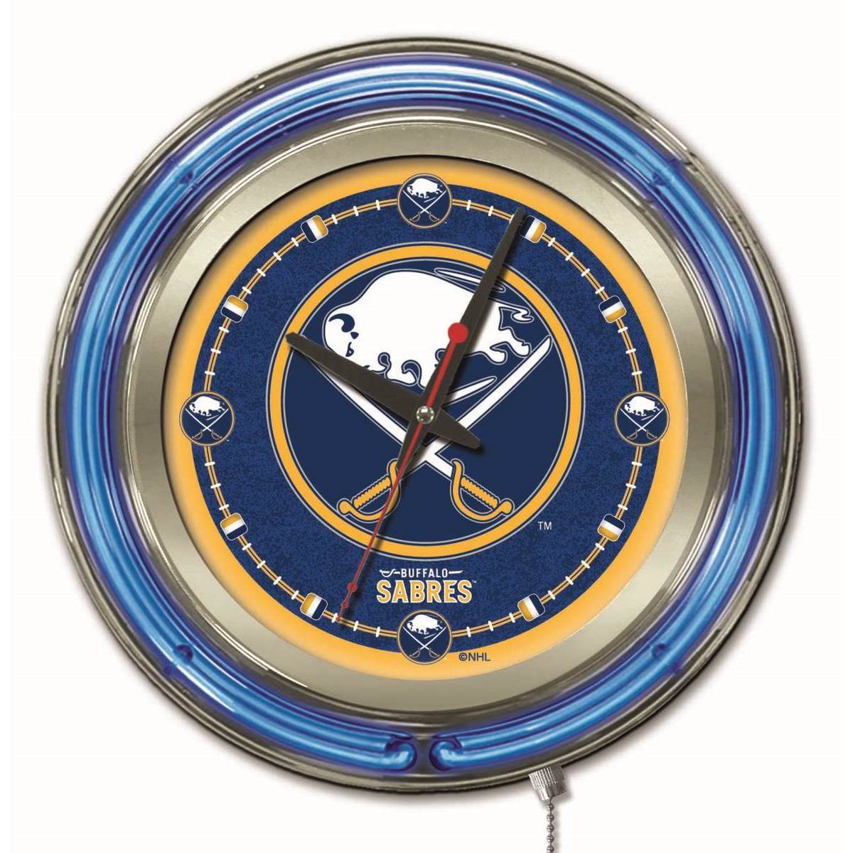 Holland Us Nhl Neon Logo Clocks