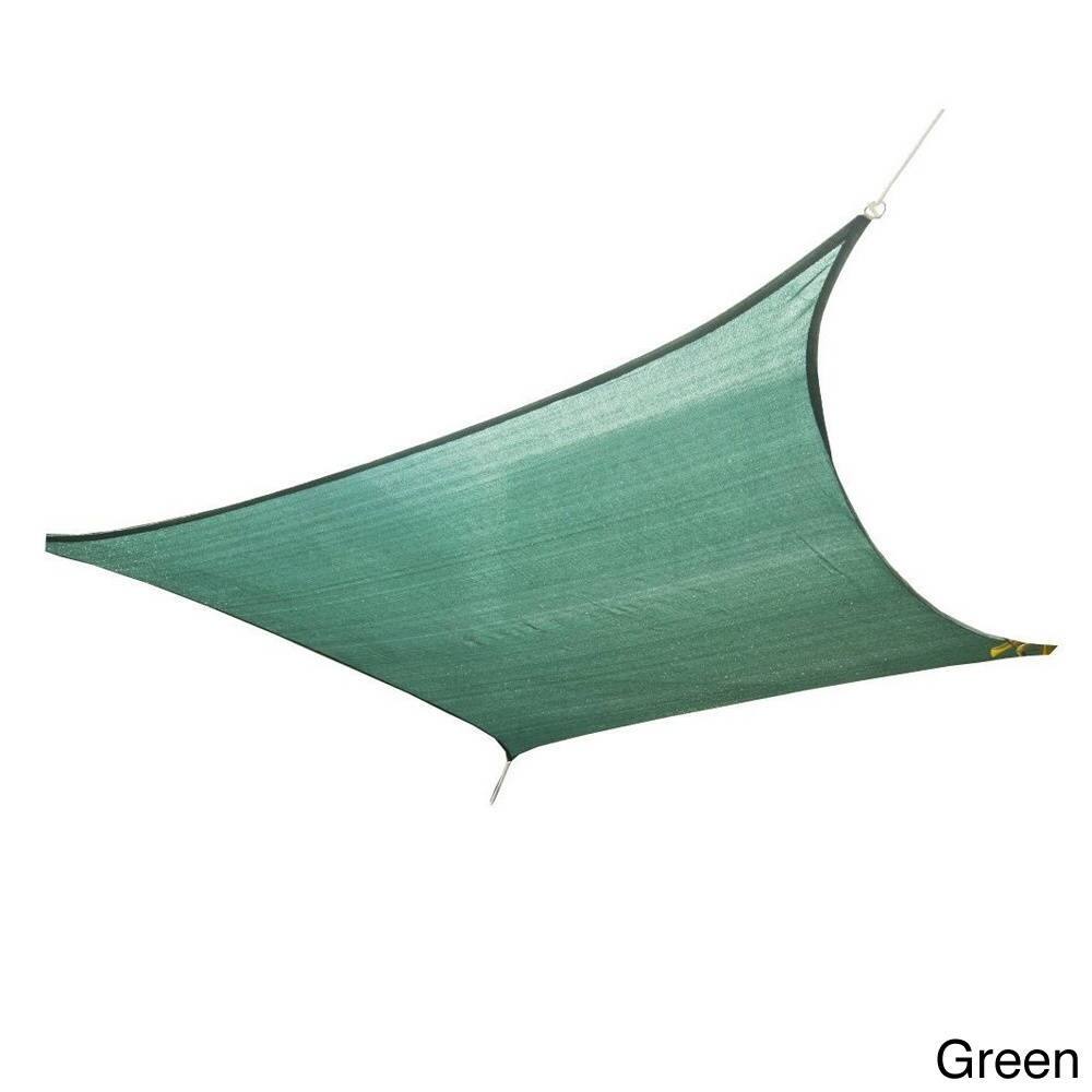 Cool Area Over-sized Sun Shade Sail with Stainless Steel Hardware Kit (13' x 19'8)