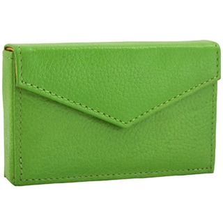Alicia Klein Grass Green Leather Business Card Holder