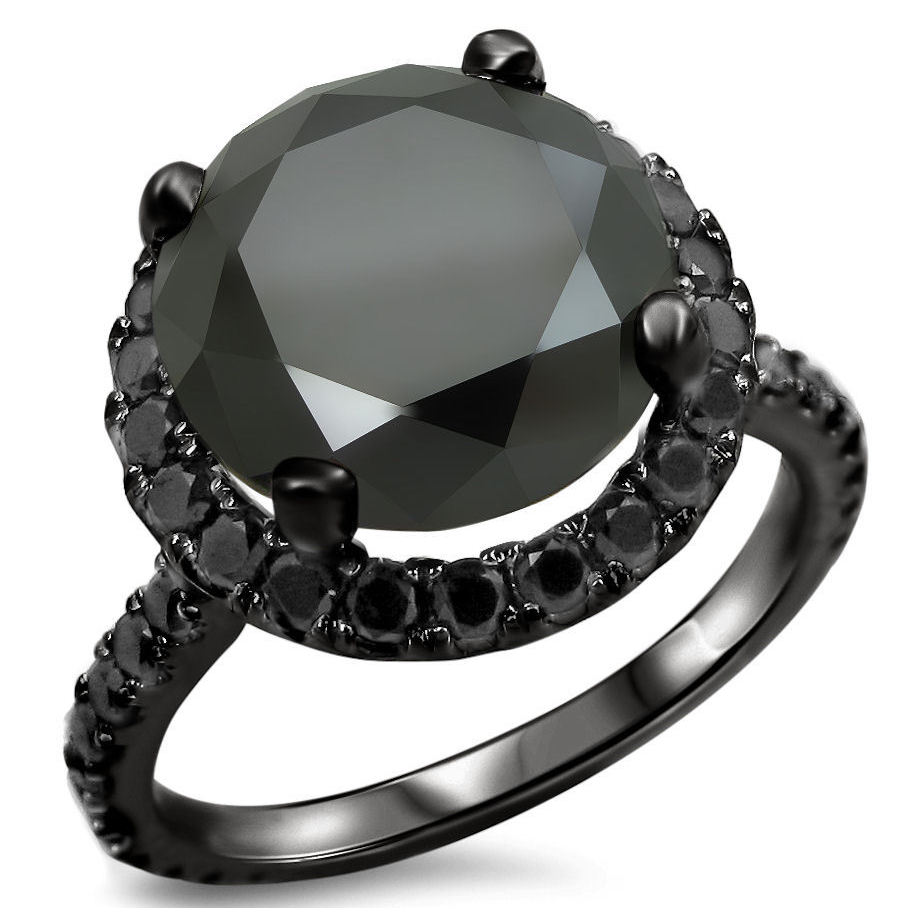 4ct black diamond ring