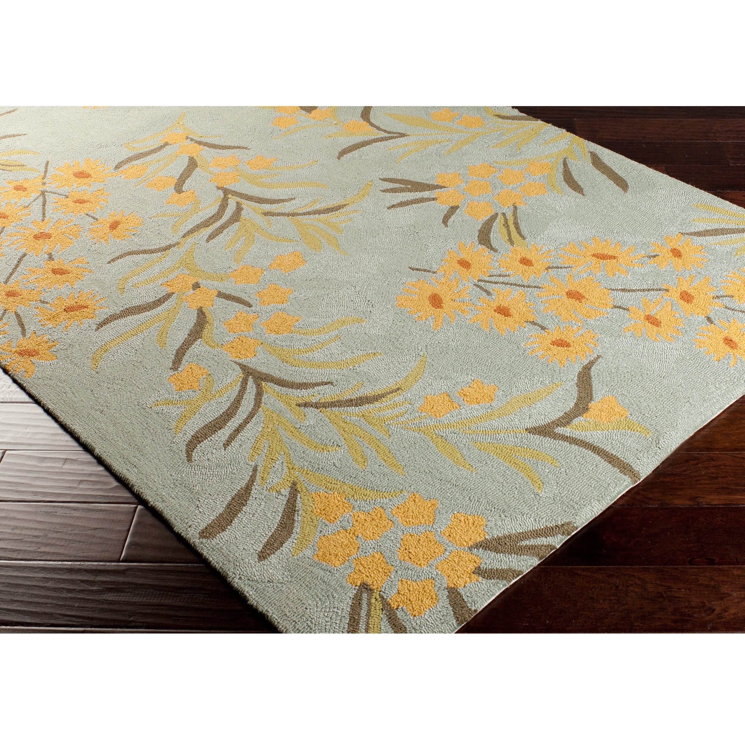 Hand hooked Hayden Transitional Floral Indoor/ Outdoor Area Rug (5 X 8)