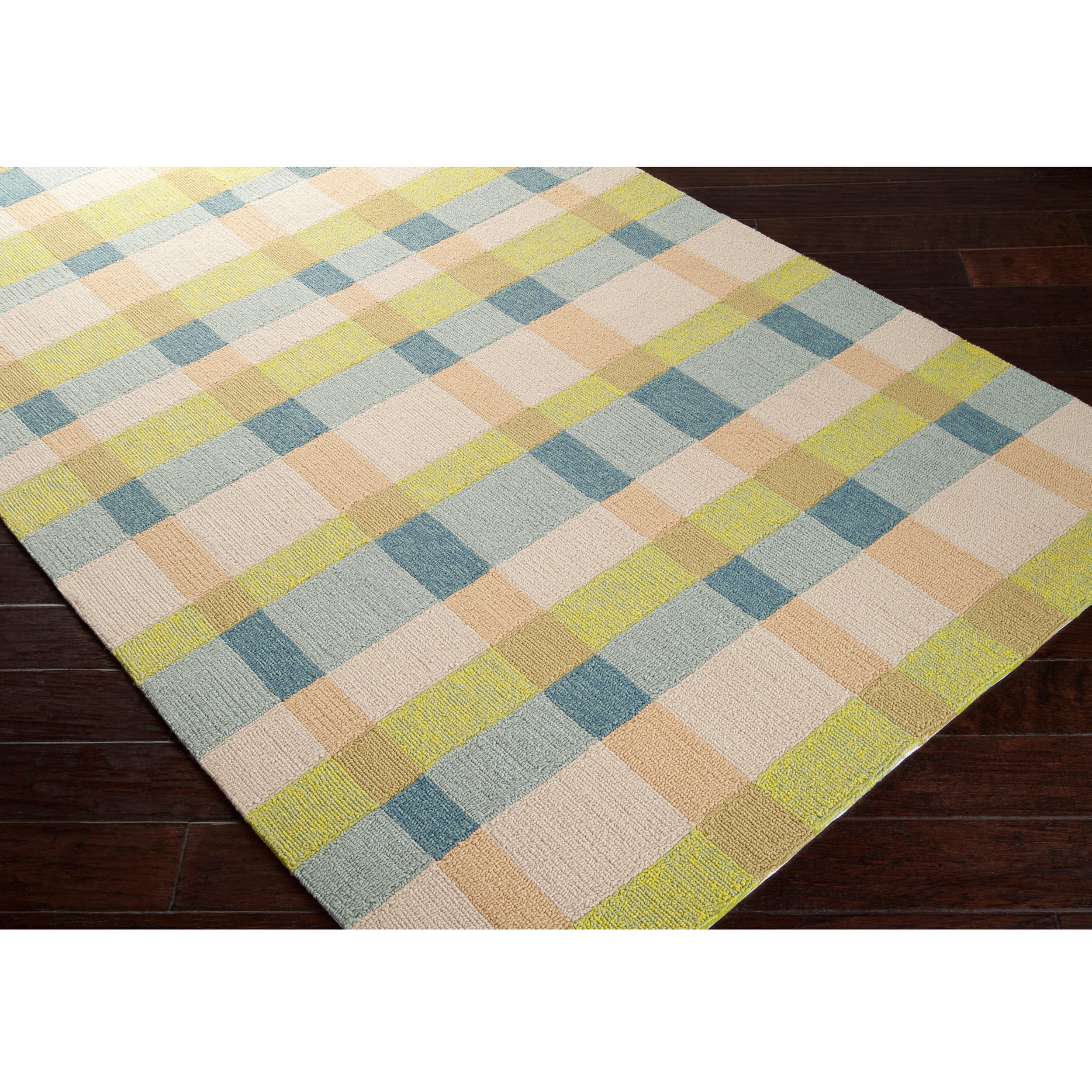 Hand hooked Cameron Contemporary Geometric Indoor/ Outdoor Area Rug (5 X 8)