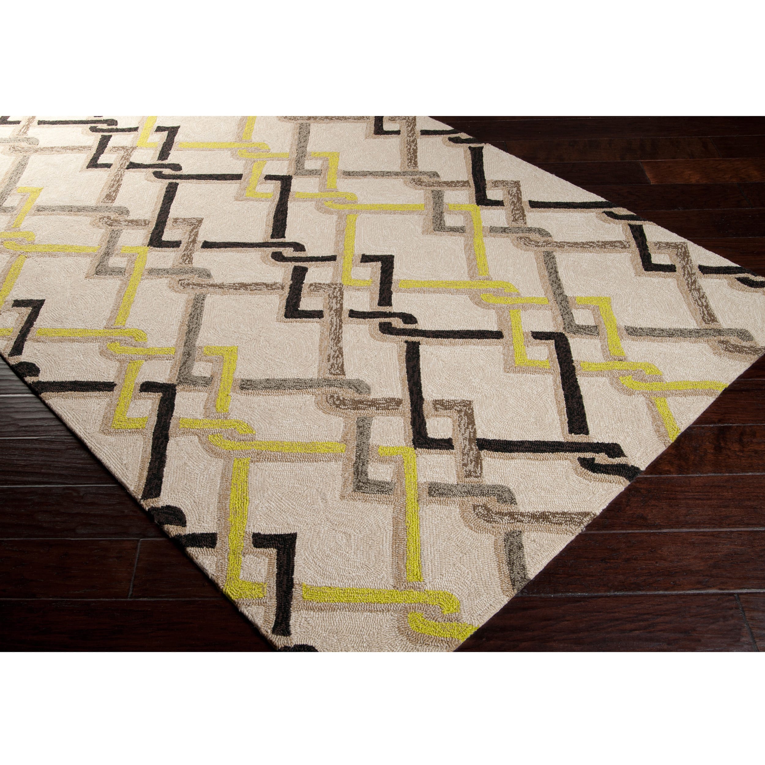 Hand hooked Angelina Contemporary Geometric Indoor/ Outdoor Area Rug (5 X 8)