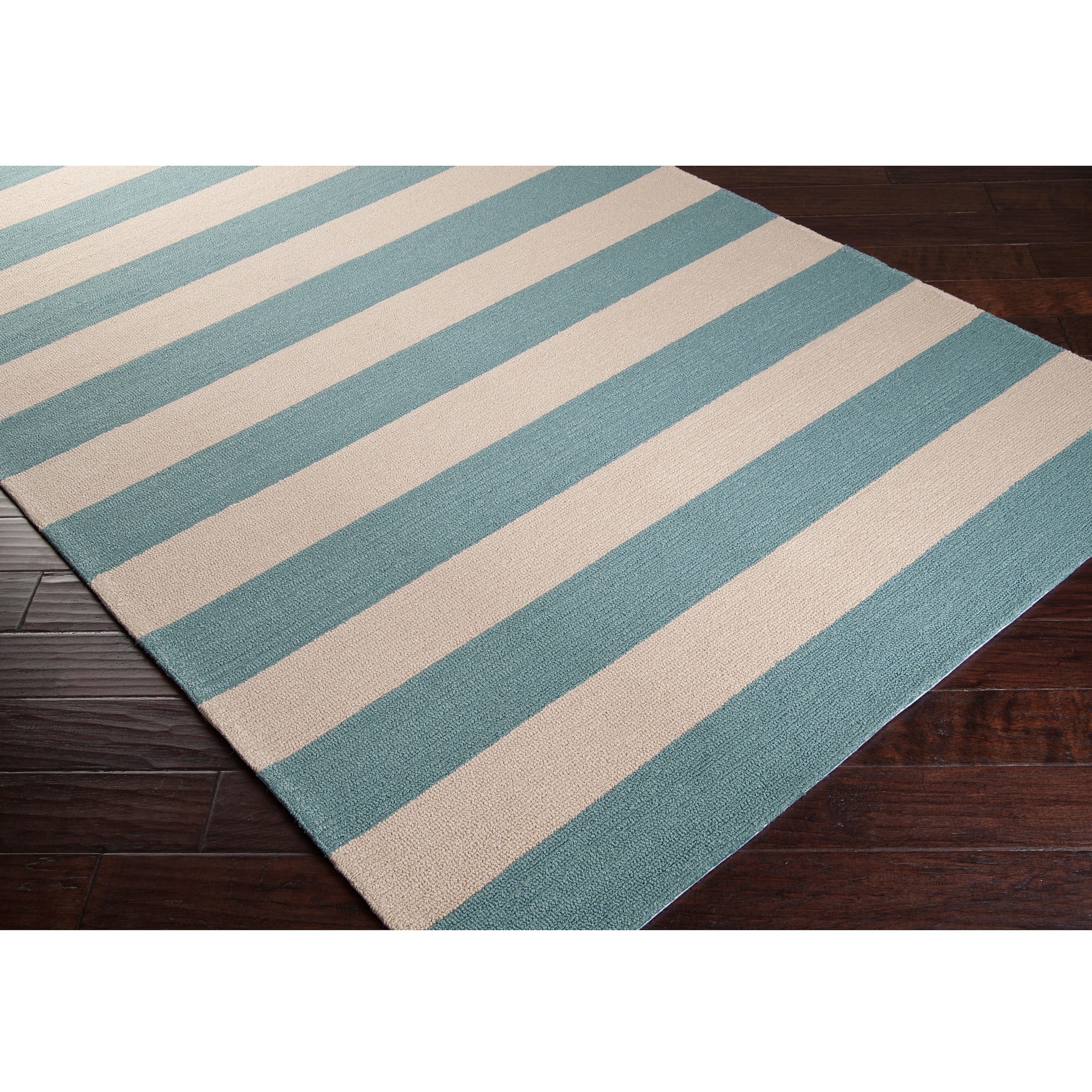 Hand hooked Mandy Striped Casual Indoor/ Outdoor Area Rug (5 X 8)