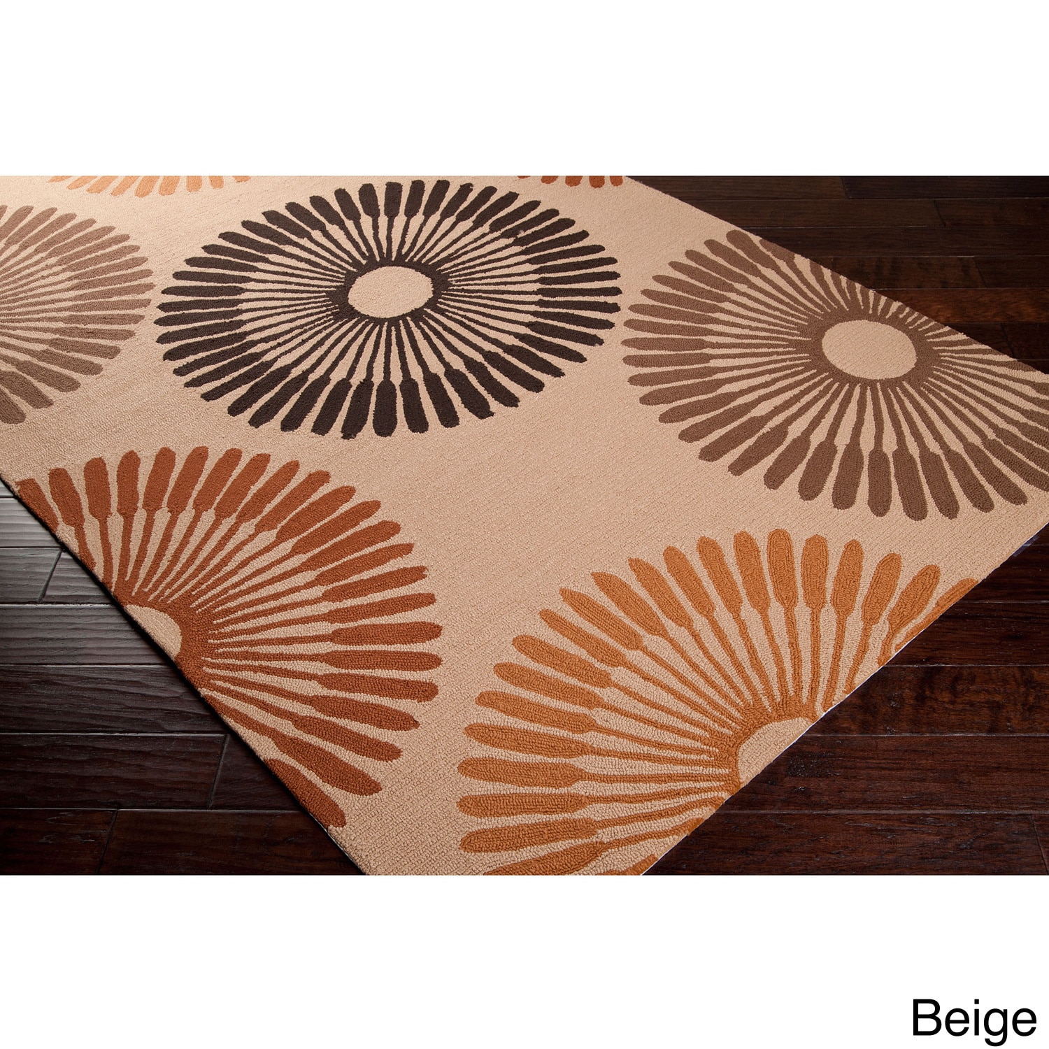 Hand hooked Gretchen Contemporary Geometric Indoor/ Outdoor Area Rug (5 X 8)