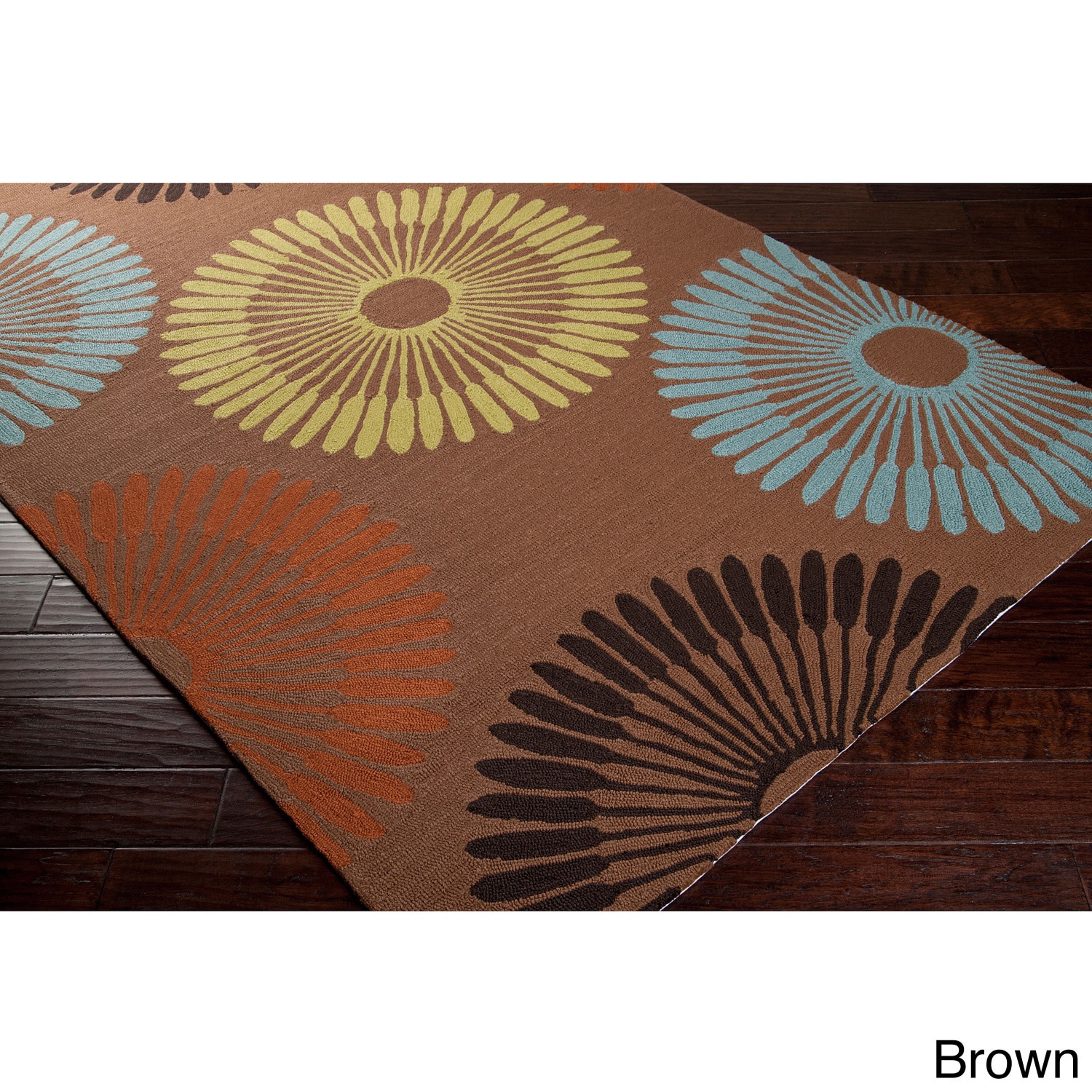 Hand hooked Gretchen Contemporary Geometric Indoor/ Outdoor Area Rug (5 X 8)