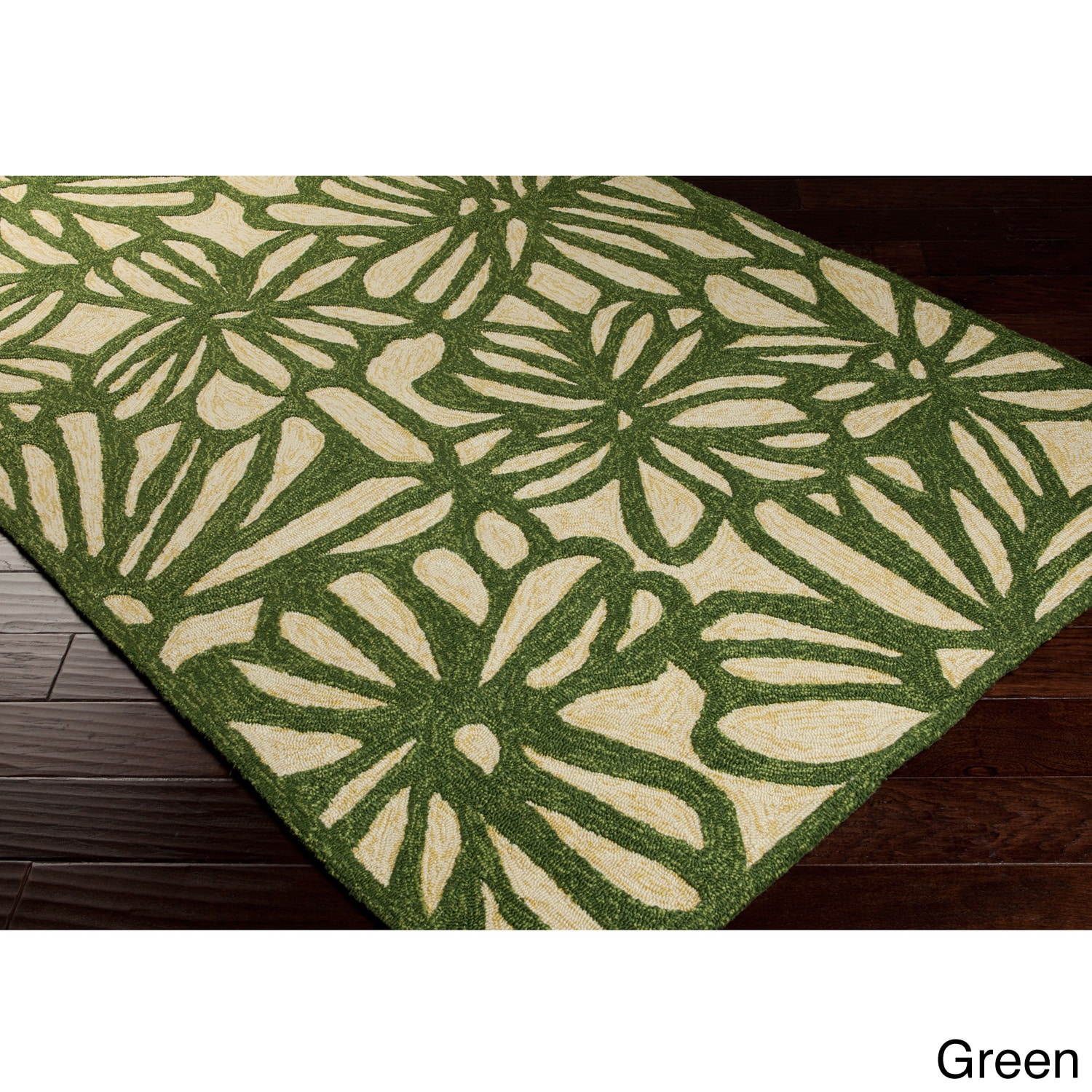 Hand hooked Hailey Transitional Floral Indoor/ Outdoor Area Rug (33 X 53)