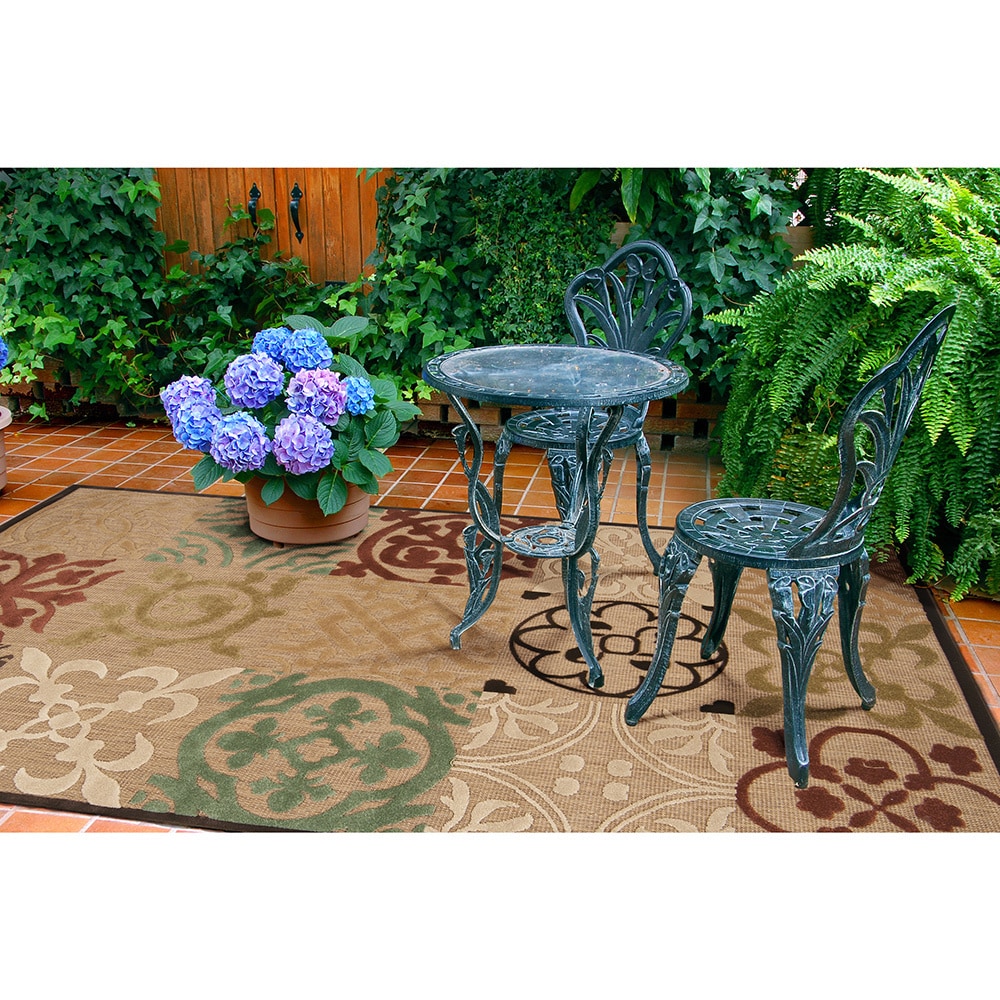 Meticulously Woven Ariel Transitional Geometric Indoor/ Outdoor Area Rug (47 X 67)