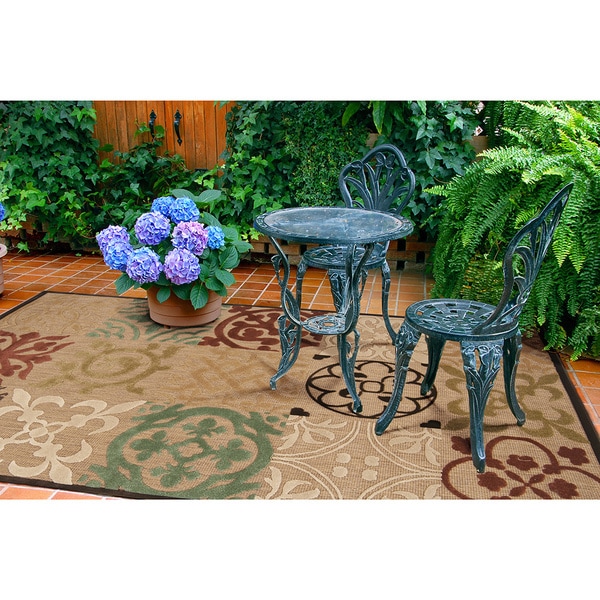 Ariel Transitional Geometric Indoor/ Outdoor Area Rug - 7'10" x 10'8"/Surplus