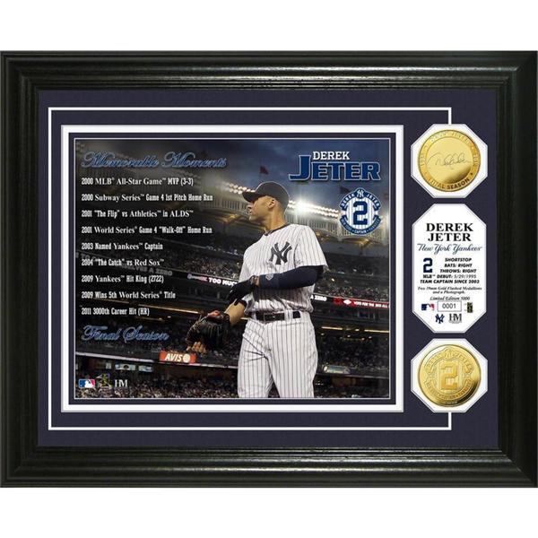 Derek Jeter Memorable Moments Gold Coin Photo Mint