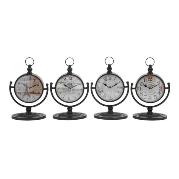 Metal Desk Clock (Set of 4)