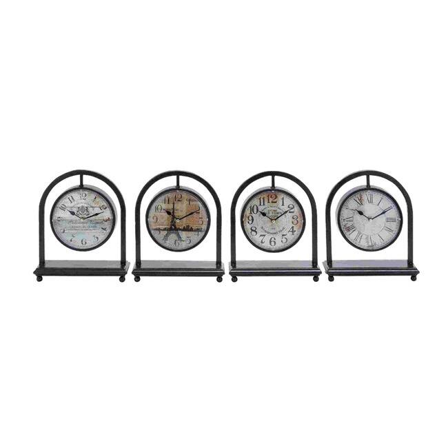 Metal Desk Clock (Set of 4)