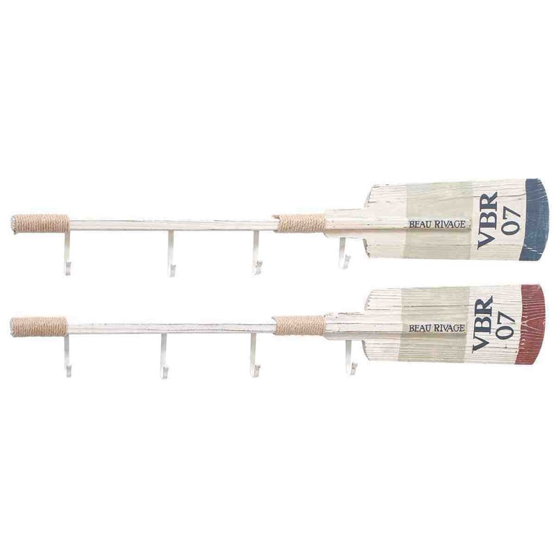 Wood Oar With Hook (set Of 2)