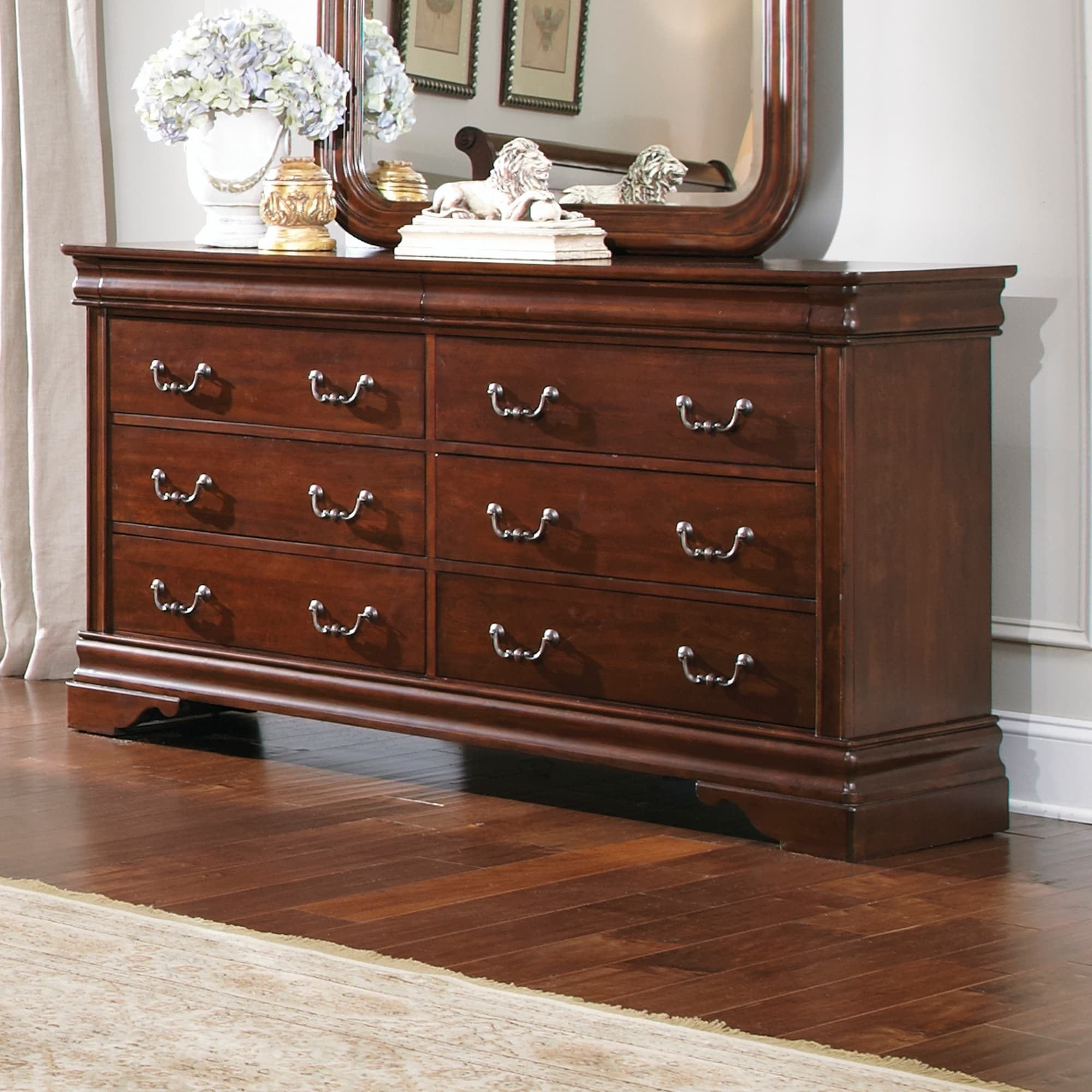 Liberty Furniture Industries Liberty Cherry Louis Philippe 8 drawer Dresser Cherry Size 8 drawer