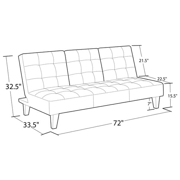 Avenue Greene Julia Cup Holder Convertible Futon Sofa Bed Cup Holder Convertible Futon Sofa Bed