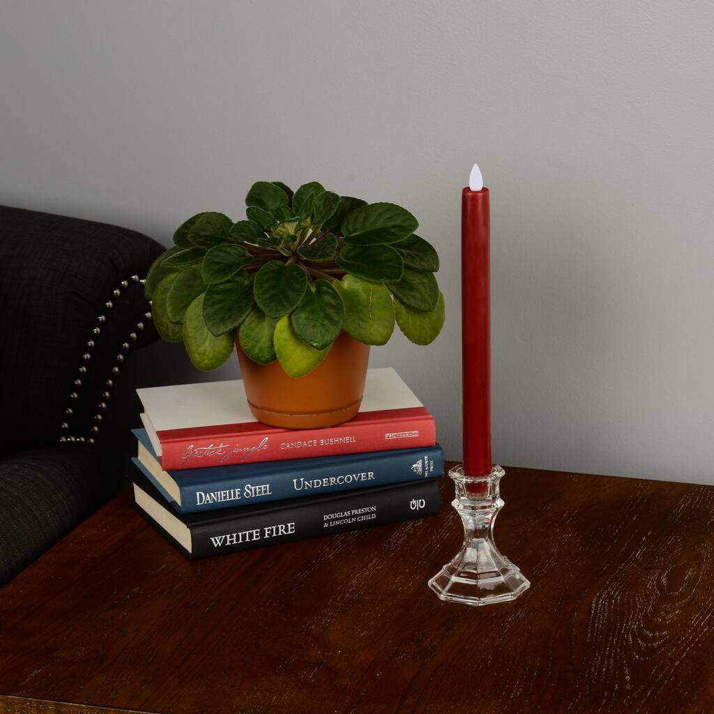 Boston Warehouse Mystique Flameless 10-inch Ivory Taper Candle