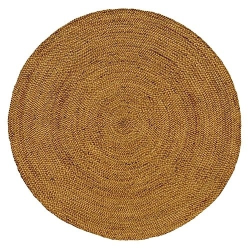 Celebration Jute 8 feet Braided Hand Woven Round Rug