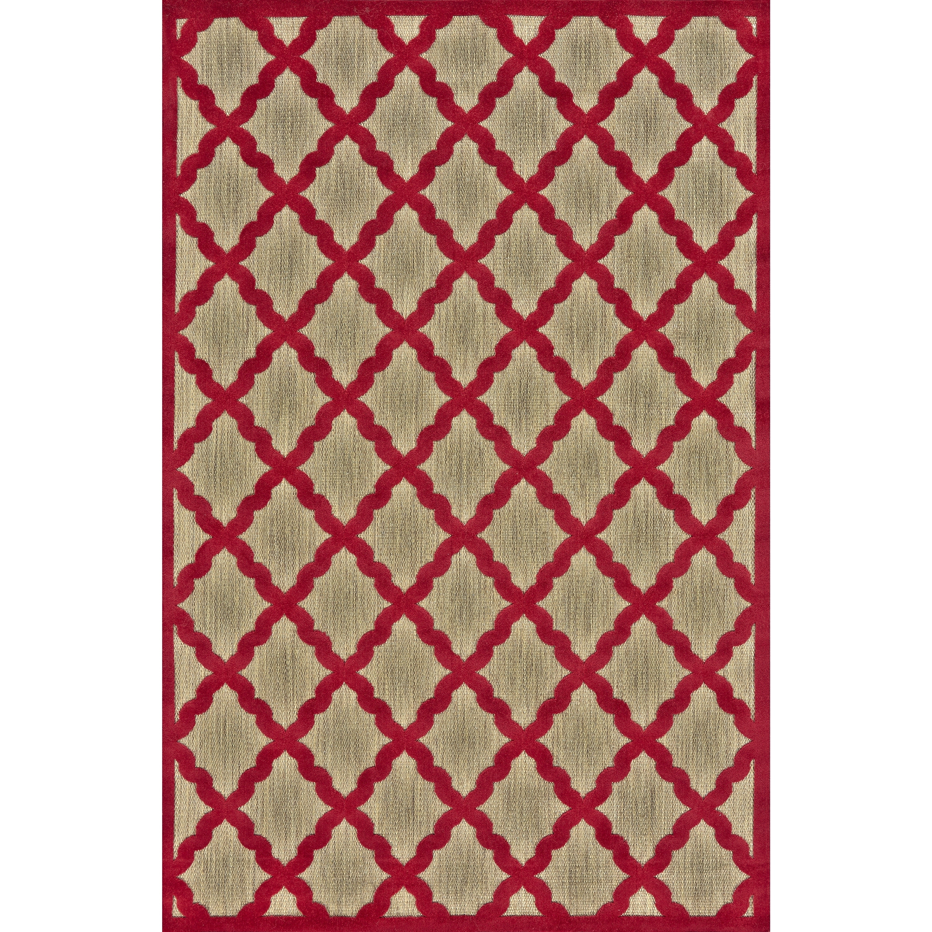 Tahla Tan Red Area Rug (5 X 76)