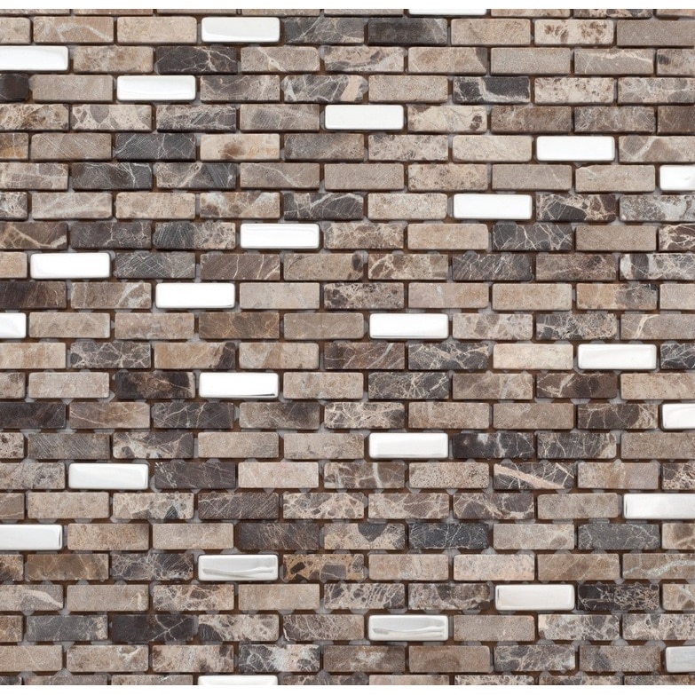 Martini Mosaic Muro Roman Stone 12x12 Tile Sheets (set Of 6)