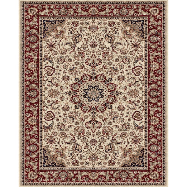 Delia Cream Red Area Rug (5 x 8)  ™ Shopping   Great