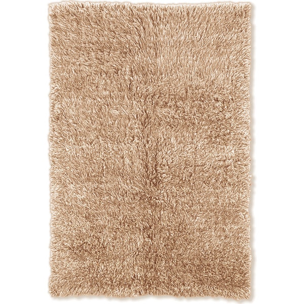 Linon Flokati Super Heavy Tan Area Rug (9' x 12') - 9' x 12'