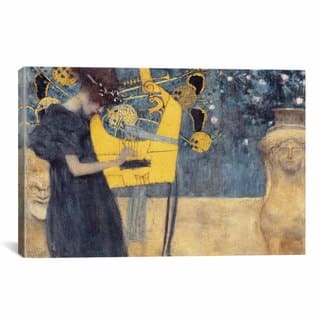 klimt gustav canvas print wall musik icanvas 1895 painting goods wayfair cat overstock
