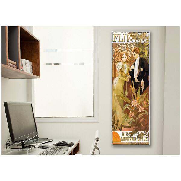 Icanvas Art Alphonse Mucha Flirt Biscuits By Lefevre Utile 19 Canvas Print Wall Art Brown Overstock