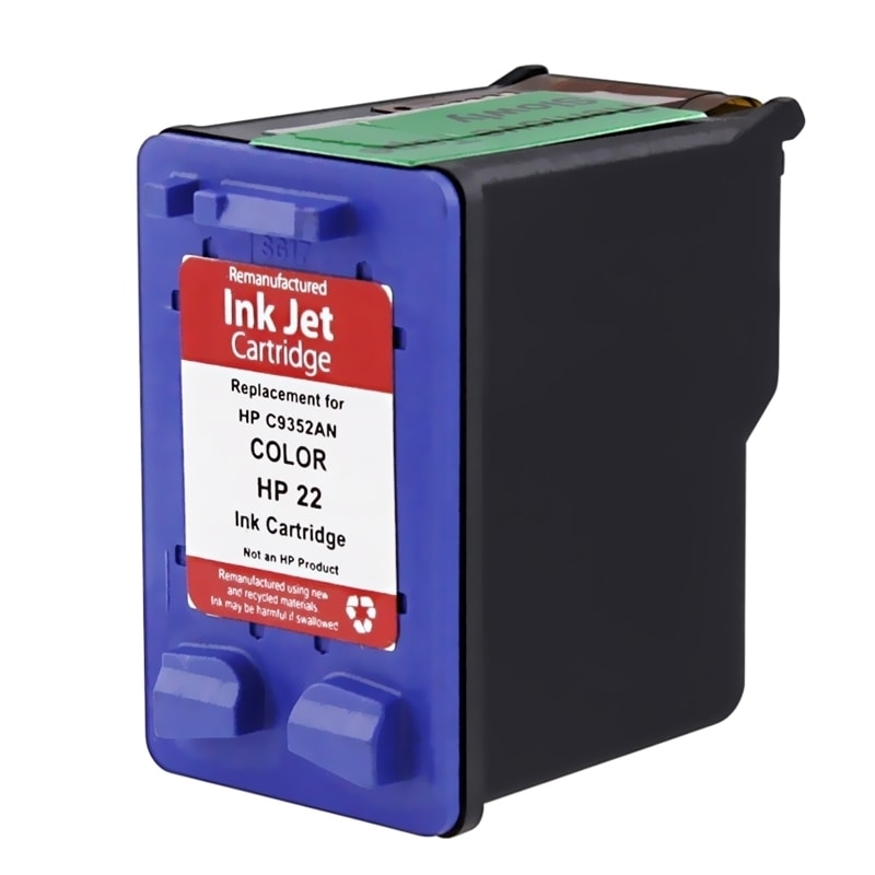 Basacc Remanufactured Inkjet C9352 No.22 Ink Cartridge For Hp Deskjet Psc Fax