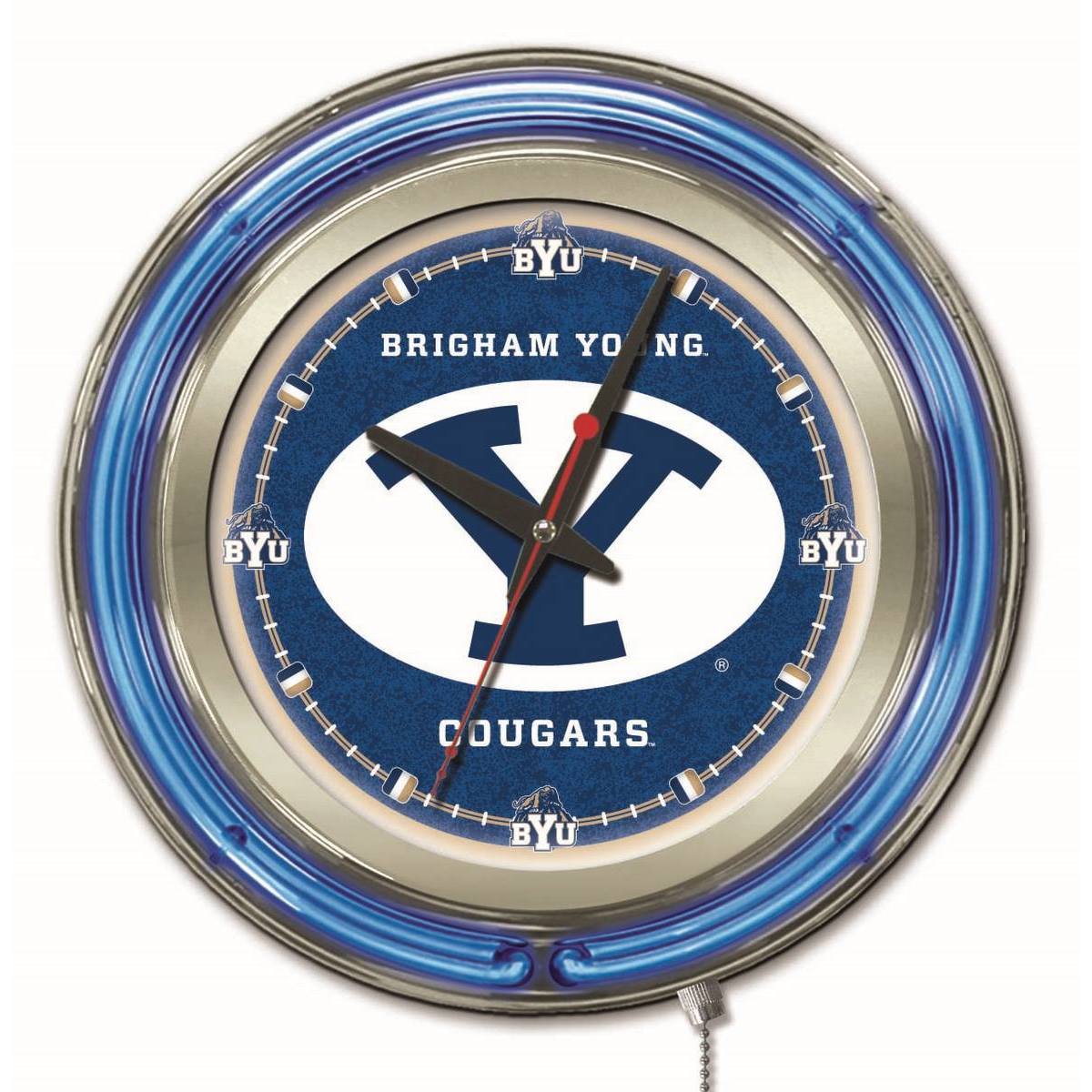 Holland Neon College Team Logo Clock